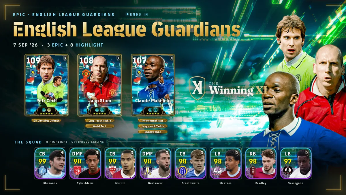 The English League Guardians draw screen in eFootball
