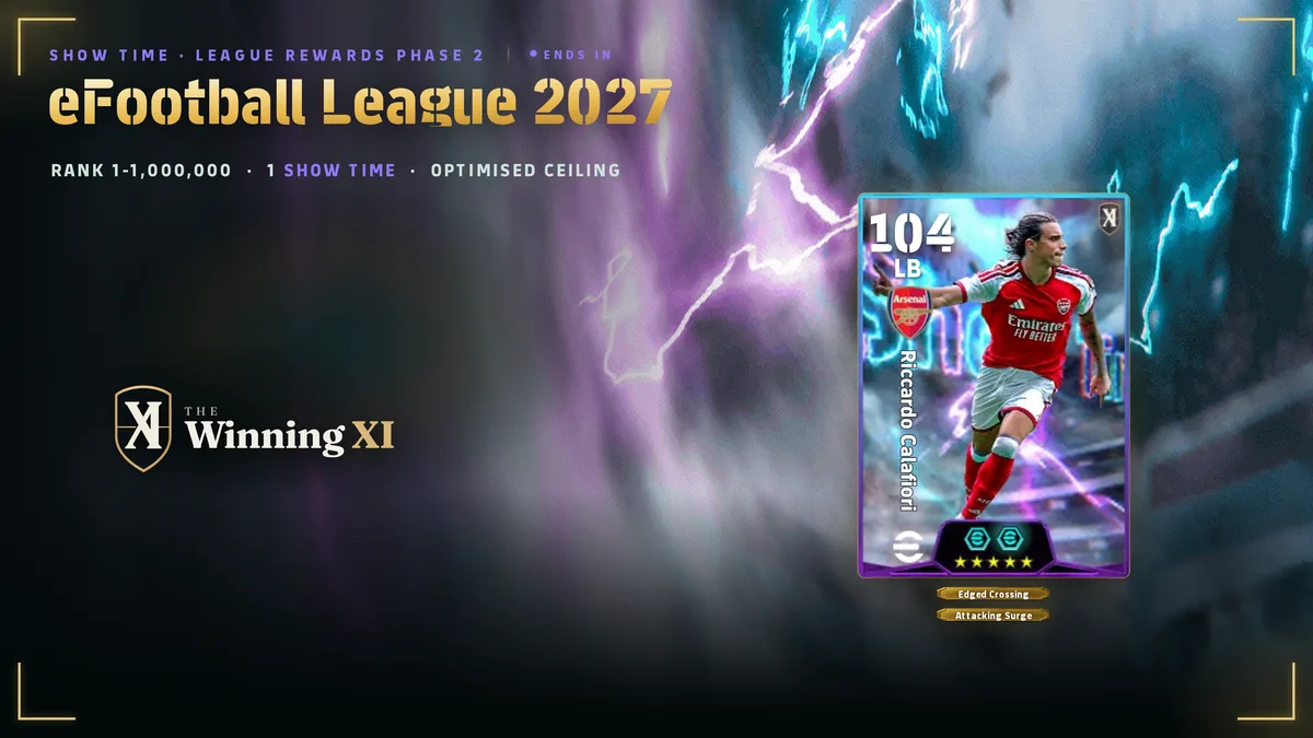 La schermata del sorteggio eFootball™ League 2027 Rewards Phase 2 in eFootball