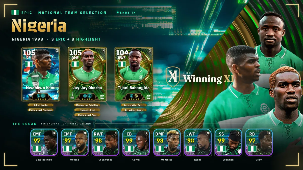 The Nigeria draw screen in eFootball
