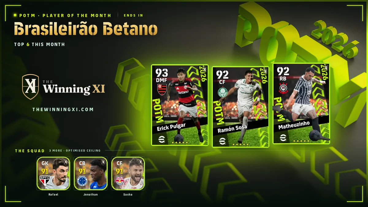 The Brasileirão Betano draw screen in eFootball