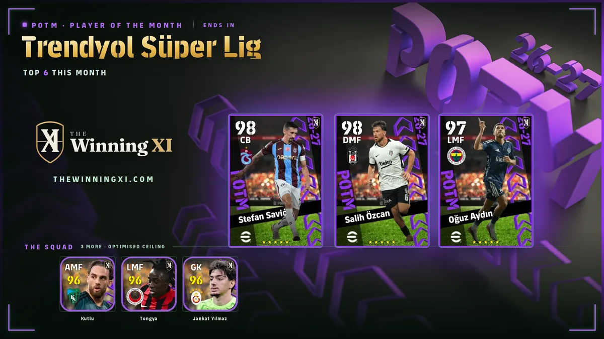 La schermata del sorteggio Trendyol Süper Lig in eFootball