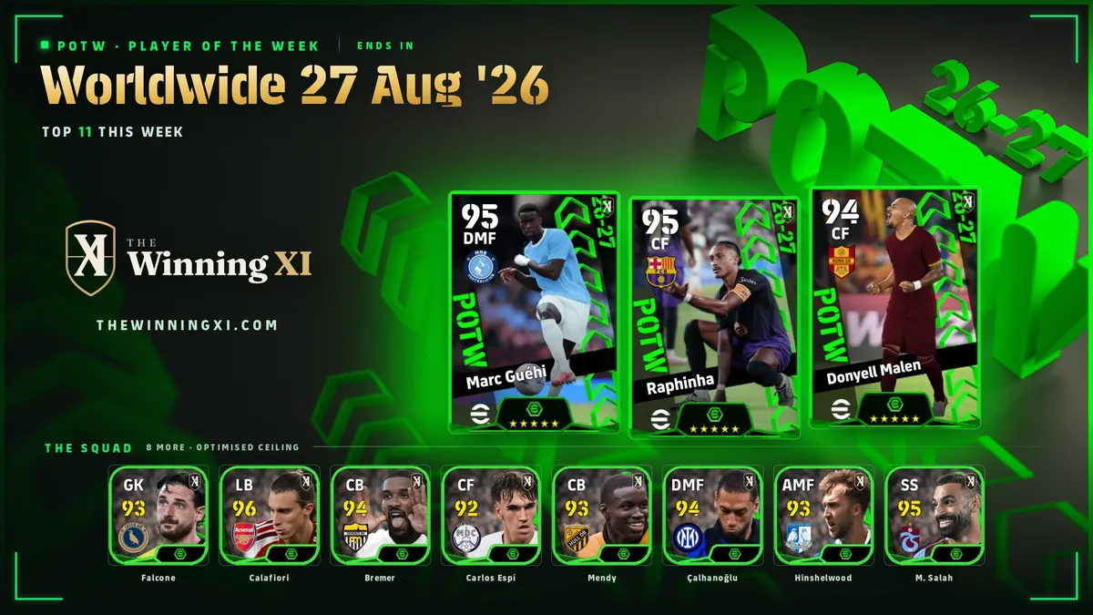 The Worldwide 27 Aug '26 draw screen in eFootball