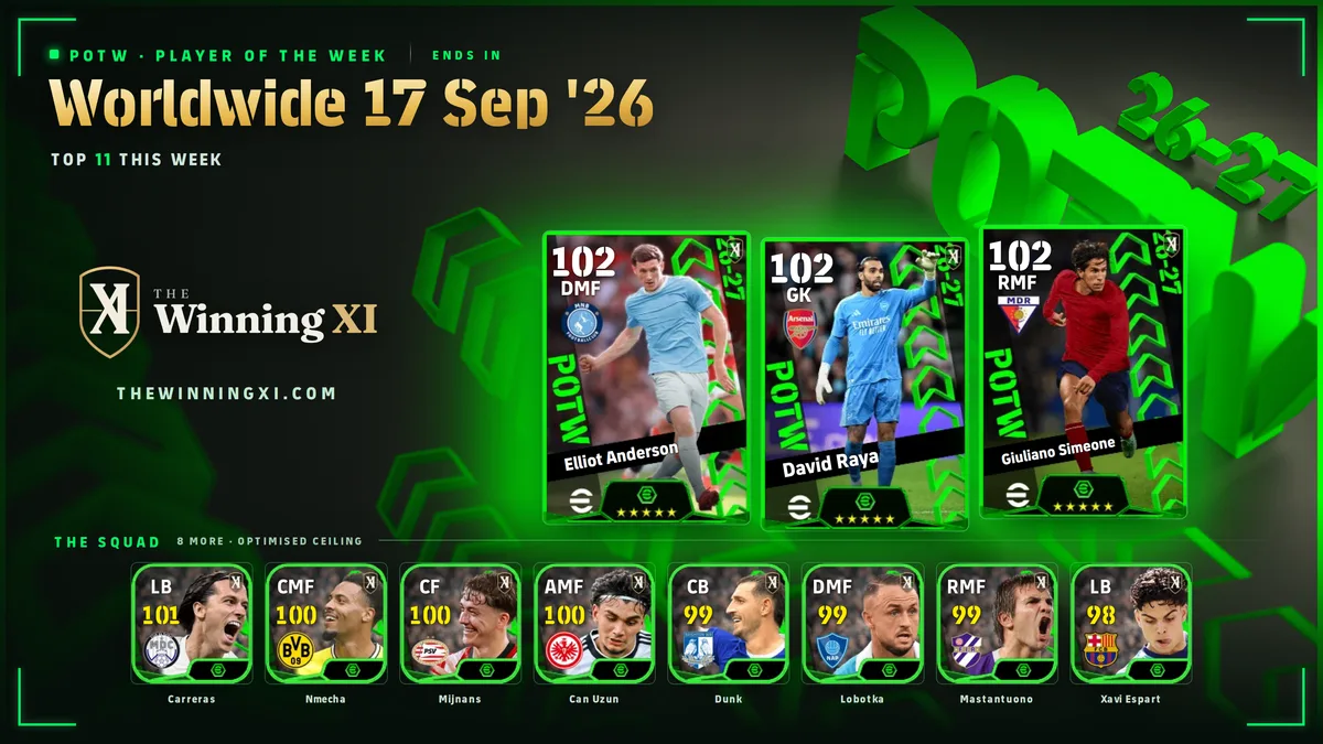 The Worldwide 17 Sep '26 draw screen in eFootball
