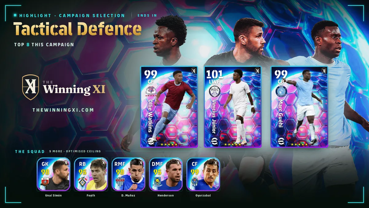 The Tactical Defence draw screen in eFootball