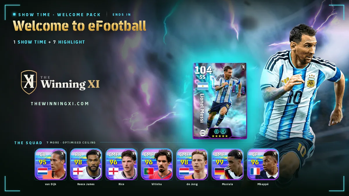 La schermata del sorteggio Welcome to eFootball in eFootball